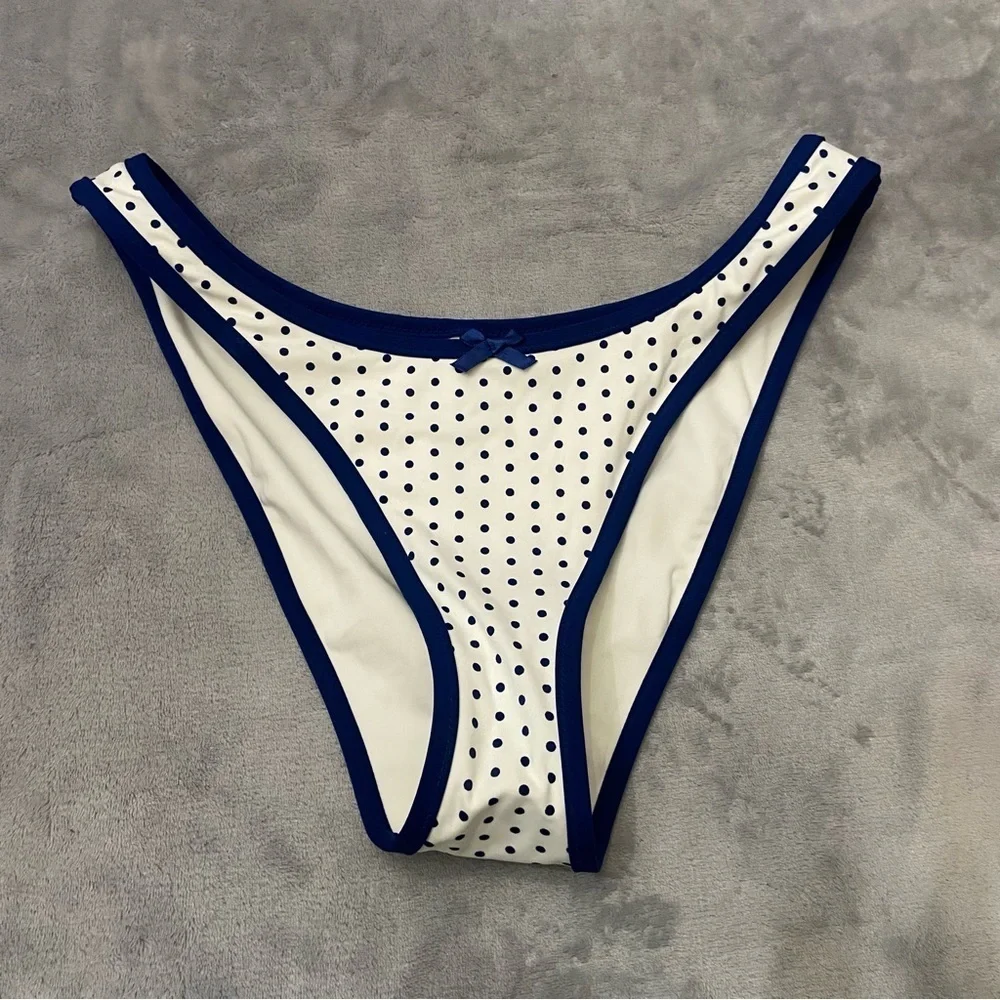 New! Frankies Bikinis x Pink Golden Hour Bikini Bottom Sleepy Dot 10699